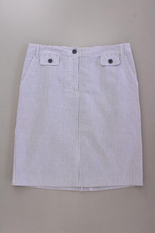 Anne L. Rock Gr. 38 gestreift grau aus Baumwolle