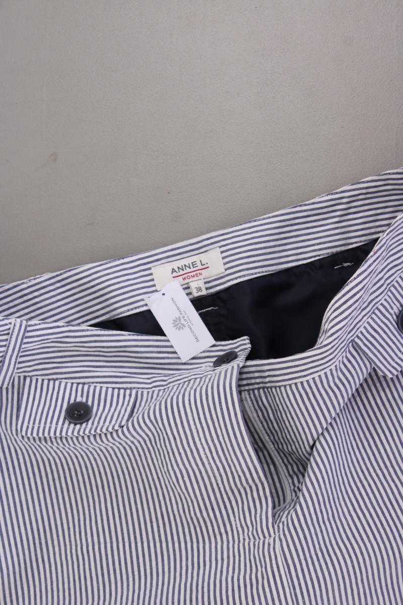 Anne L. Rock Gr. 38 gestreift grau aus Baumwolle