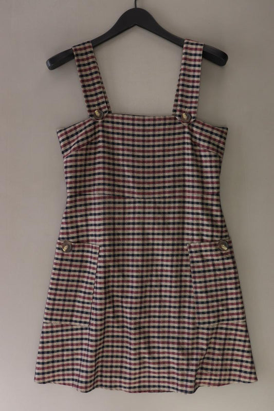 Mango Trägerkleid Gr. M kariert lila aus Baumwolle