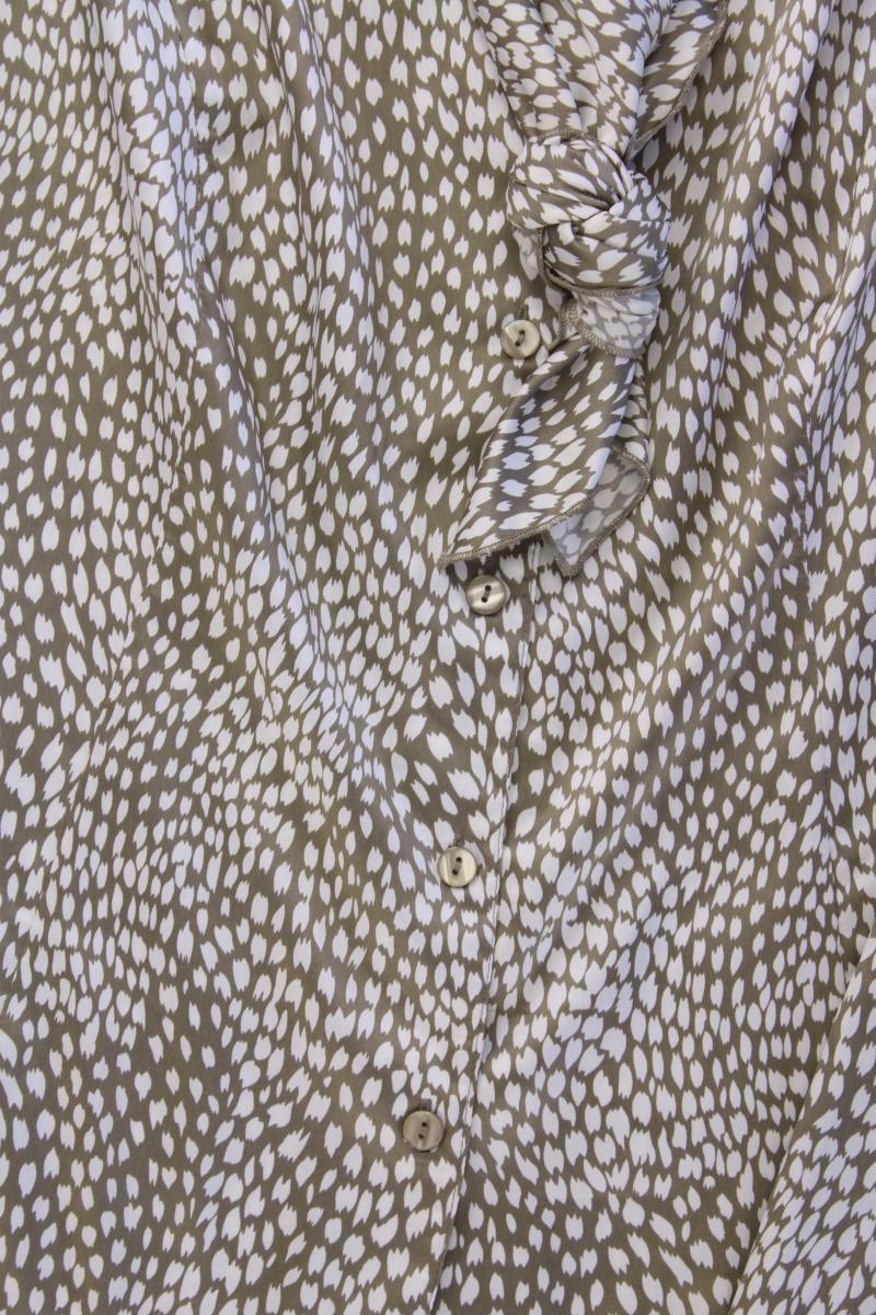 Amy Vermont Schluppenbluse Gr. 50 Kurzarm grau aus Polyester