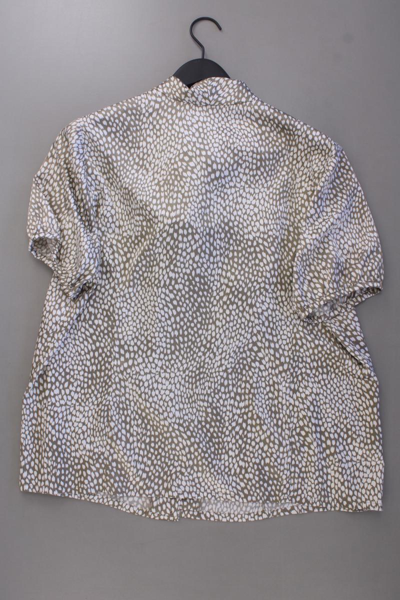 Amy Vermont Schluppenbluse Gr. 50 Kurzarm grau aus Polyester