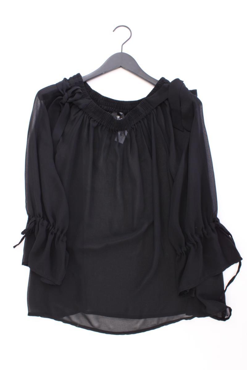 Sienna Classic Bluse Gr. 40 3/4 Ärmel mit Carmen-Ausschnitt schwarz
