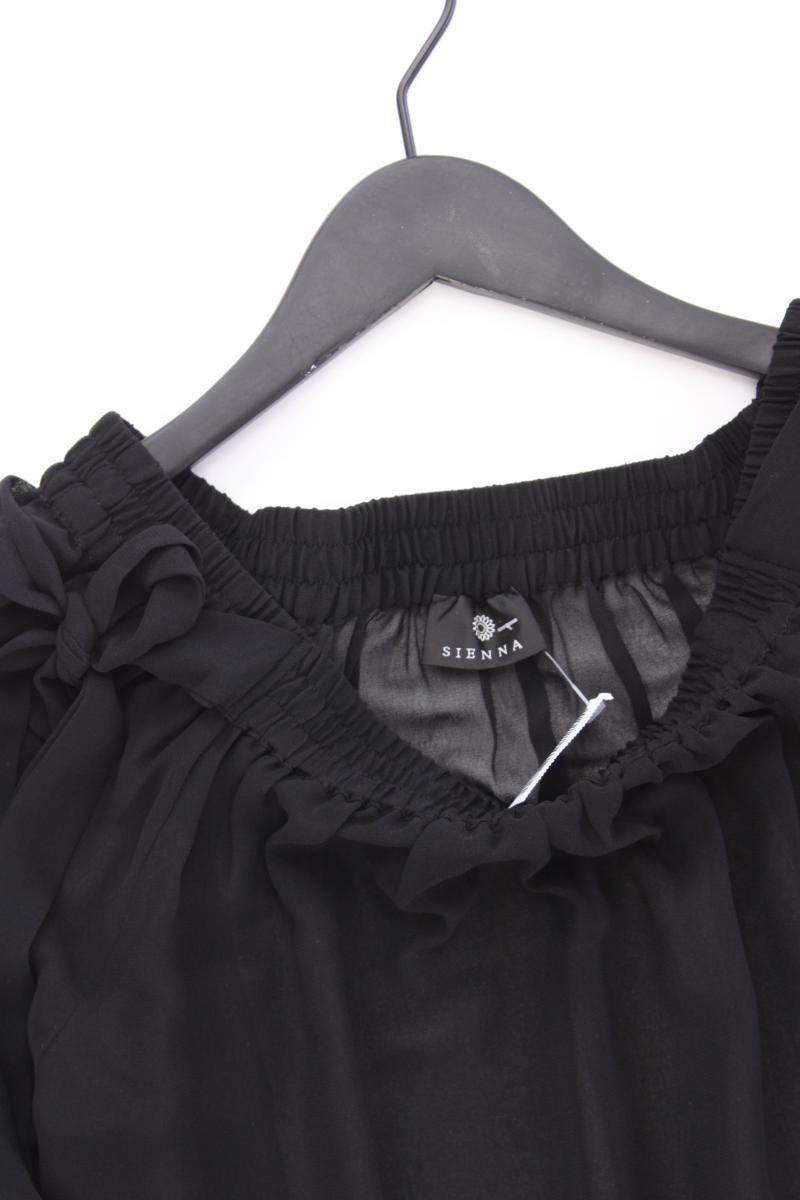 Sienna Classic Bluse Gr. 40 3/4 Ärmel mit Carmen-Ausschnitt schwarz