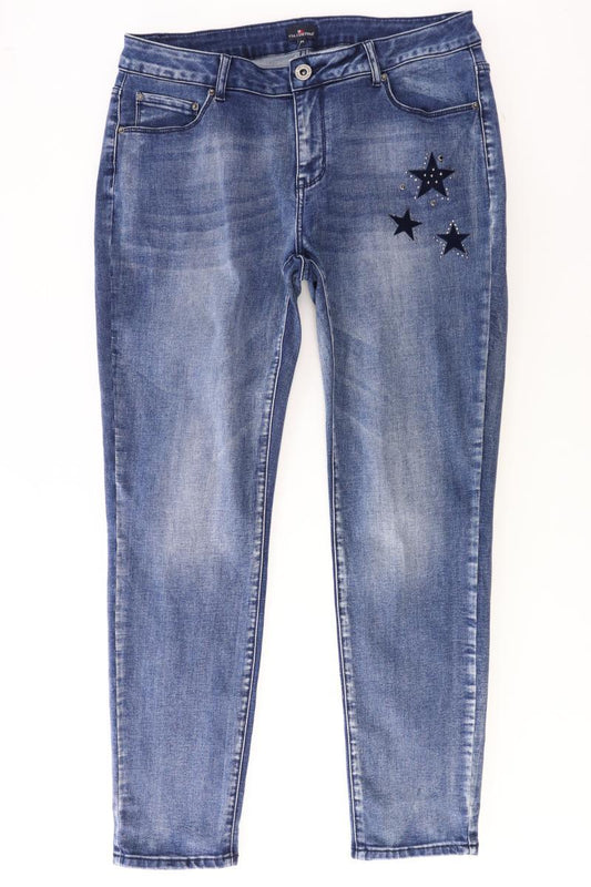 Via Cortesa Straight Jeans Gr. 44 blau aus Baumwolle