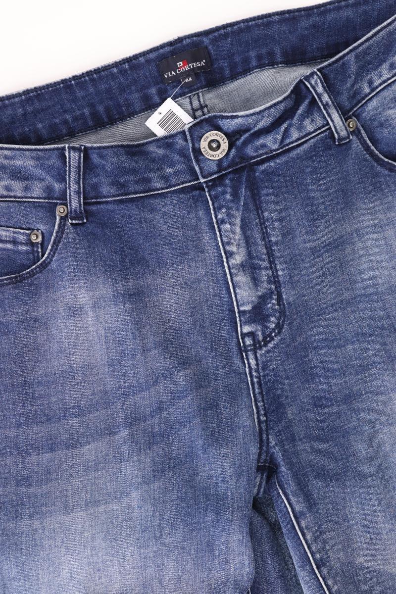Via Cortesa Straight Jeans Gr. 44 blau aus Baumwolle