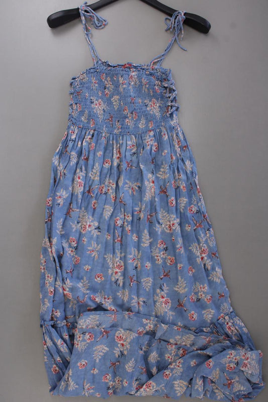 edc by Esprit Maxikleid Gr. 32 mit Blumenmuster Träger blau aus Modal