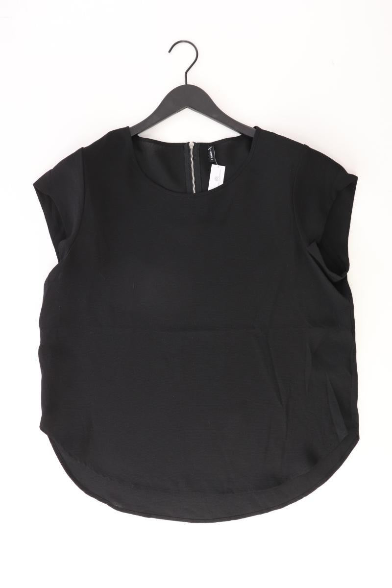 Only Bluse Gr. 44 Kurzarm schwarz aus Polyester