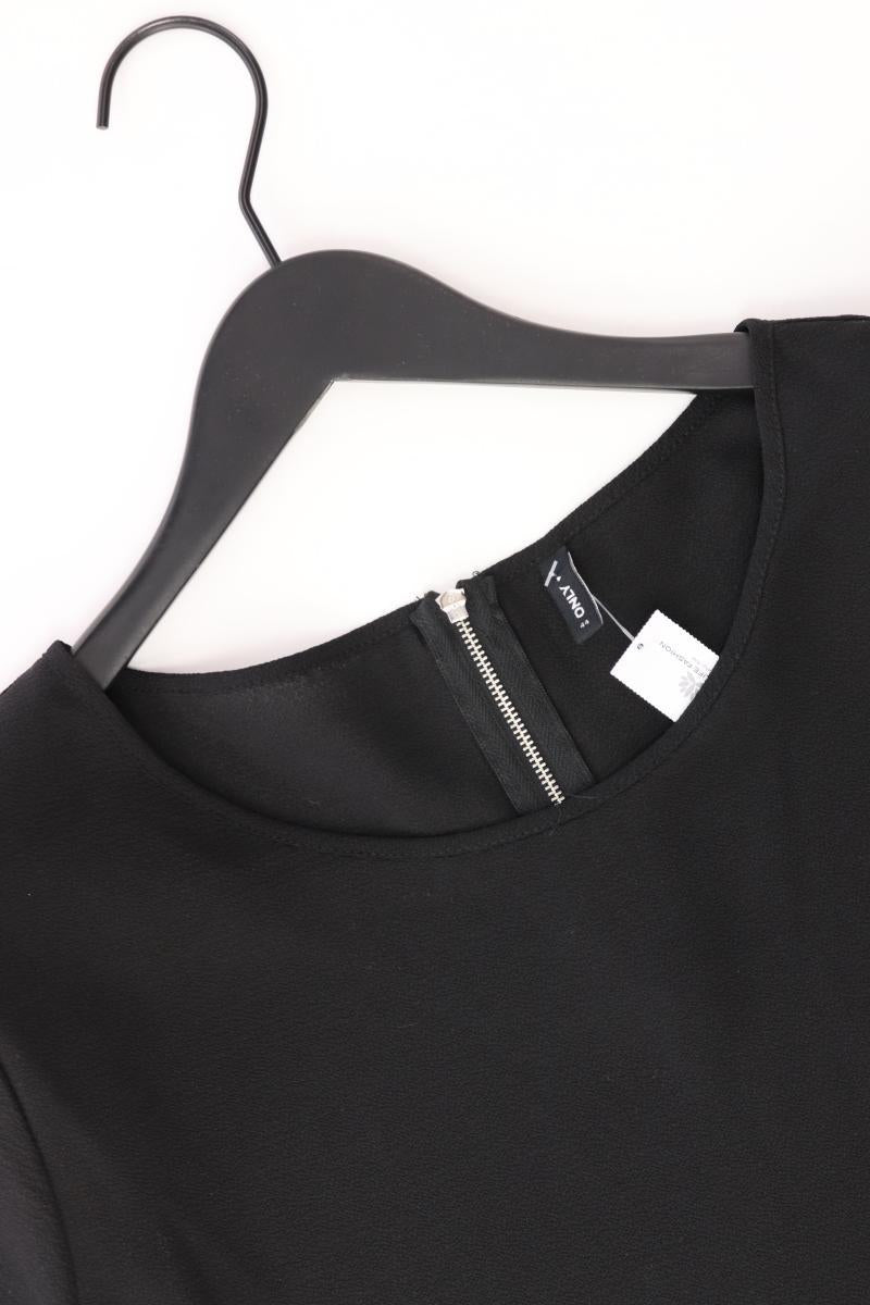 Only Bluse Gr. 44 Kurzarm schwarz aus Polyester