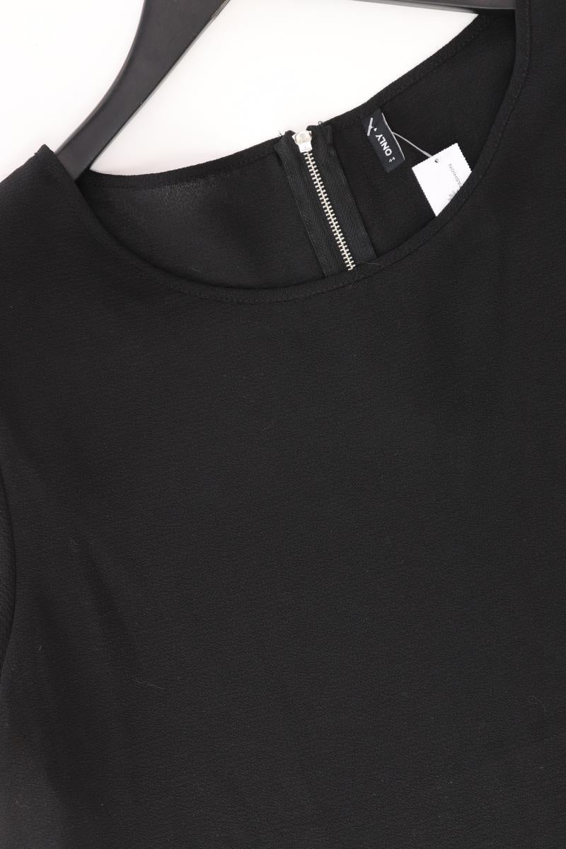 Only Bluse Gr. 44 Kurzarm schwarz aus Polyester