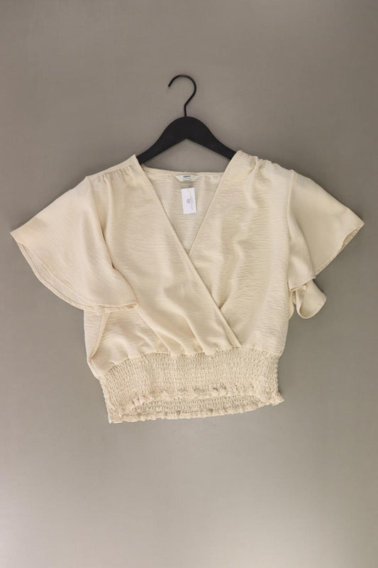 Only Bluse Gr. L Kurzarm creme aus Polyester