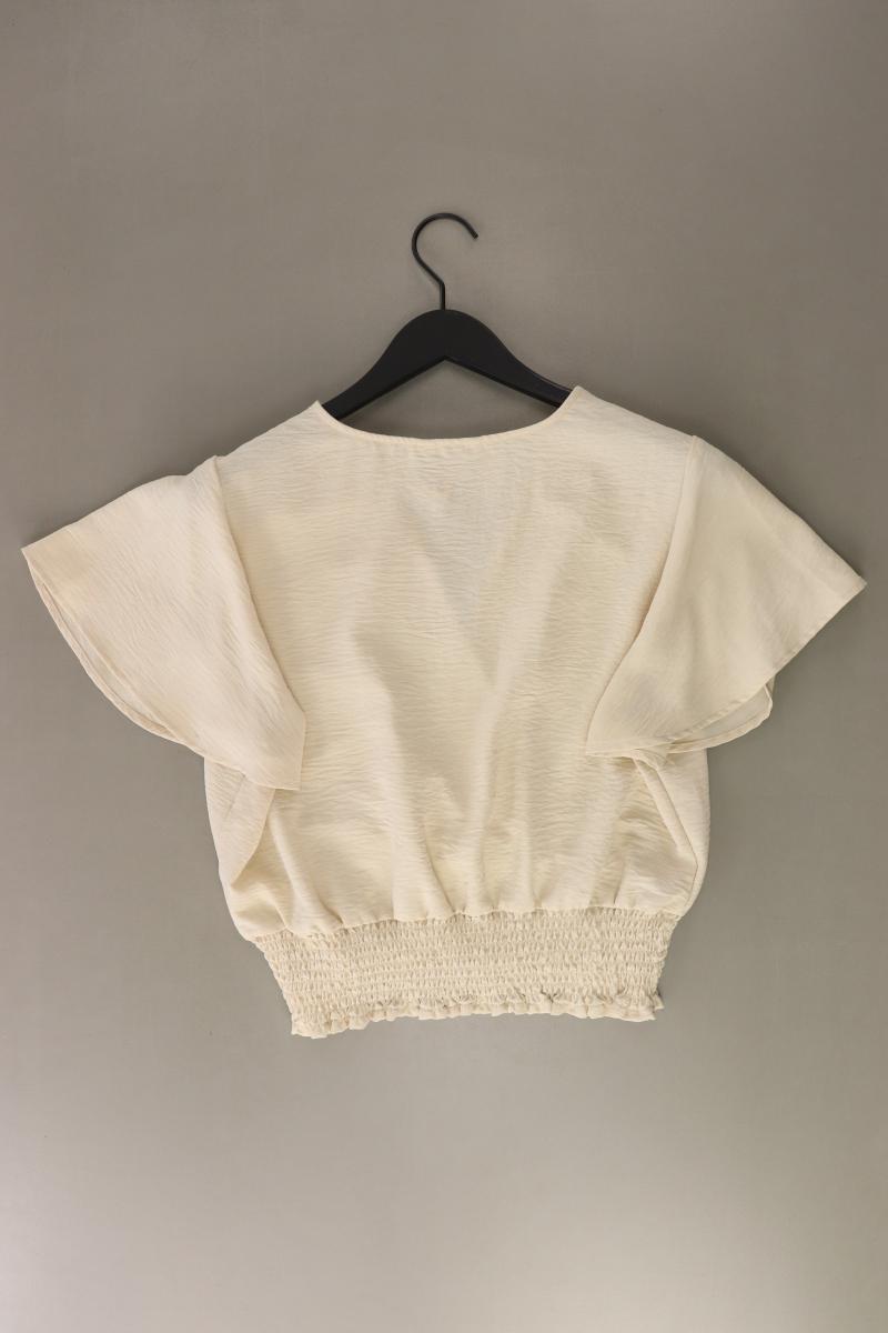 Only Bluse Gr. L Kurzarm creme aus Polyester