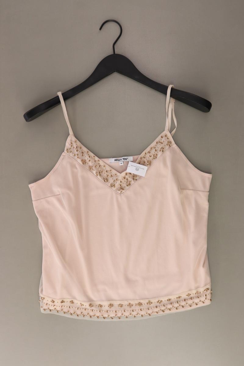 About You Spaghetti-Top Gr. 44 mit Glitzer rosa aus Polyester