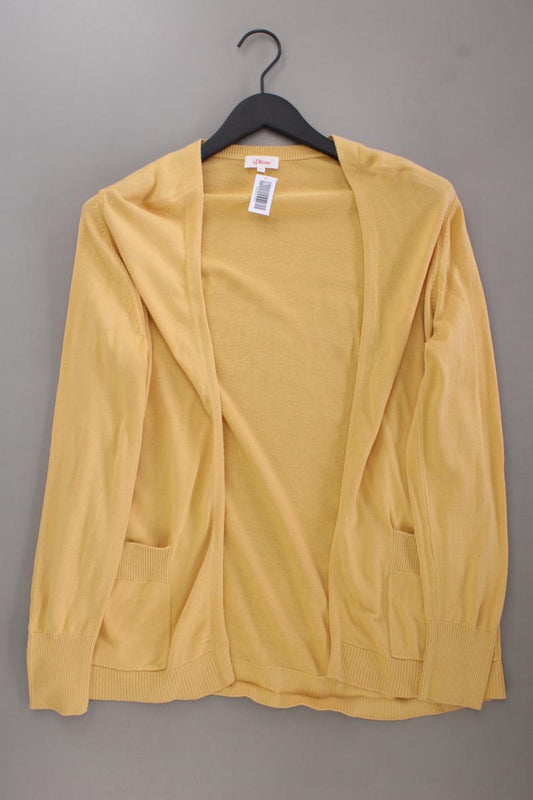 s.Oliver Strickjacke Gr. 44 Langarm gelb aus Viskose