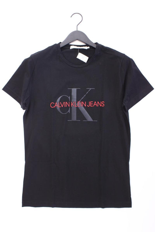 Calvin Klein Jeans Printshirt für Herren Gr. L neuwertig Kurzarm schwarz