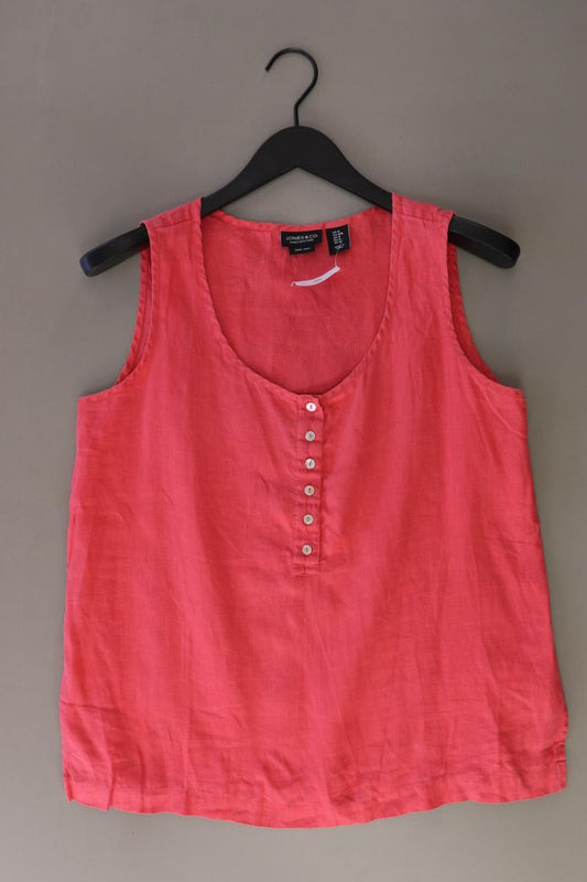 JONES NEW YORK Leinenbluse Gr. M Ärmellos rot