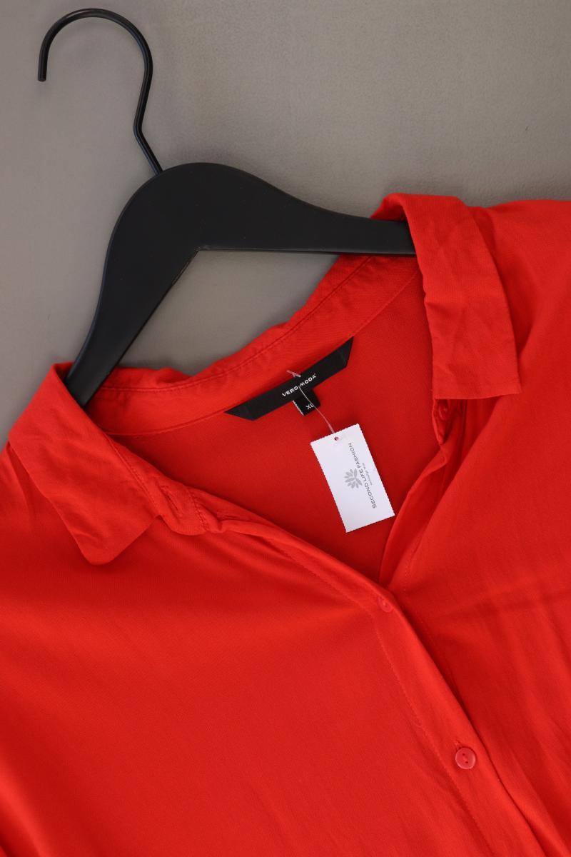Vero Moda Oversize Bluse Gr. XS Kurzarm rot aus Viskose
