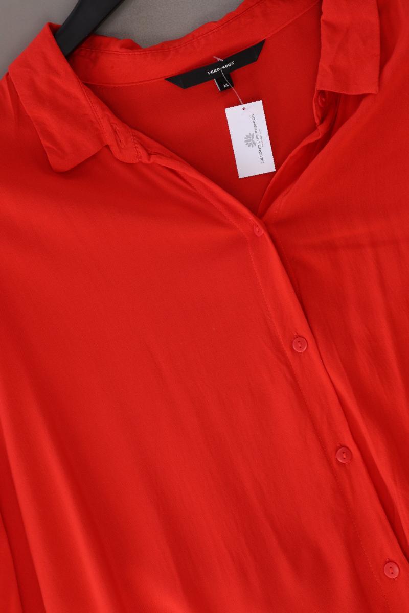 Vero Moda Oversize Bluse Gr. XS Kurzarm rot aus Viskose
