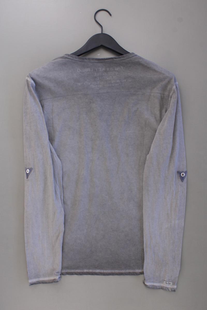 Key Largo Longsleeve-Shirt für Herren Gr. L Langarm grau aus Baumwolle