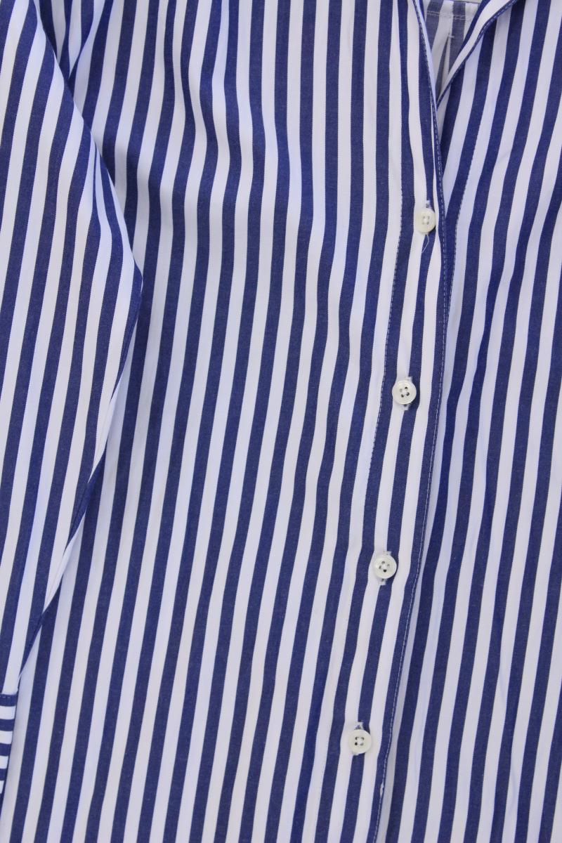Zara Langarmbluse Gr. XS gestreift blau aus Baumwolle