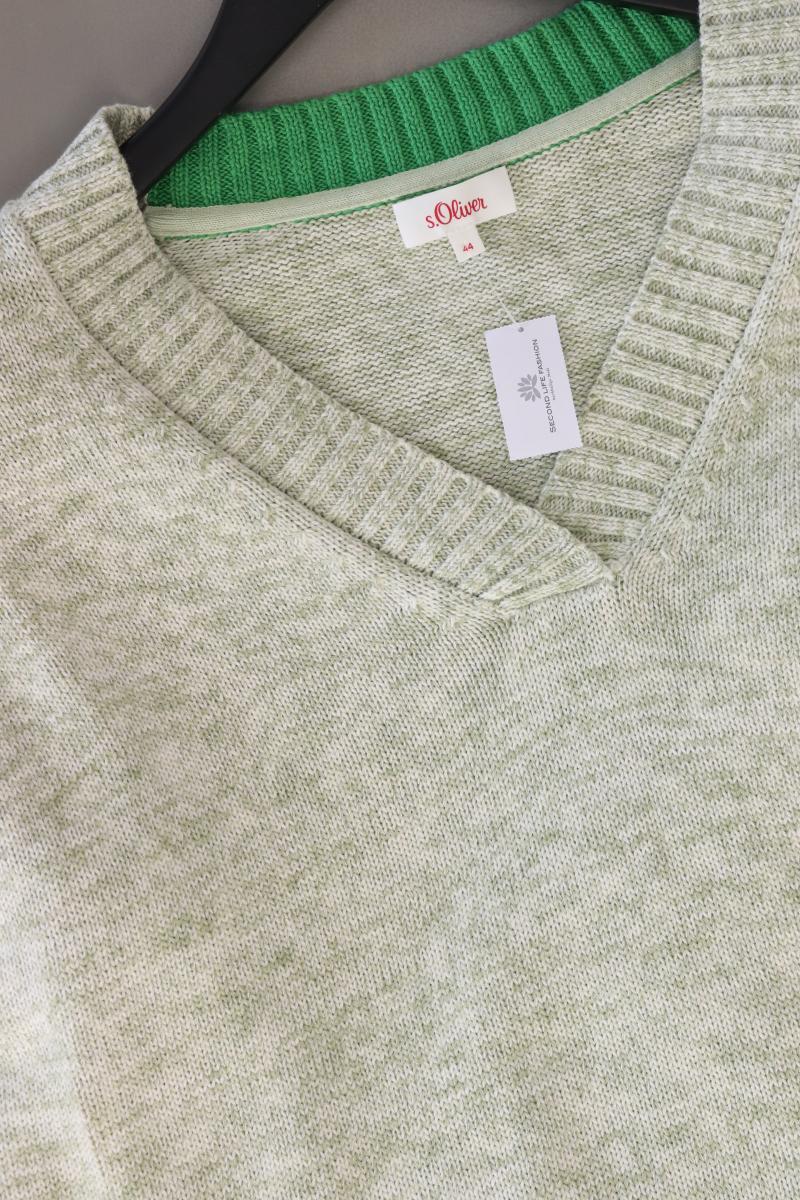 s.Oliver Grobstrickpullover Gr. 44 grün aus Baumwolle
