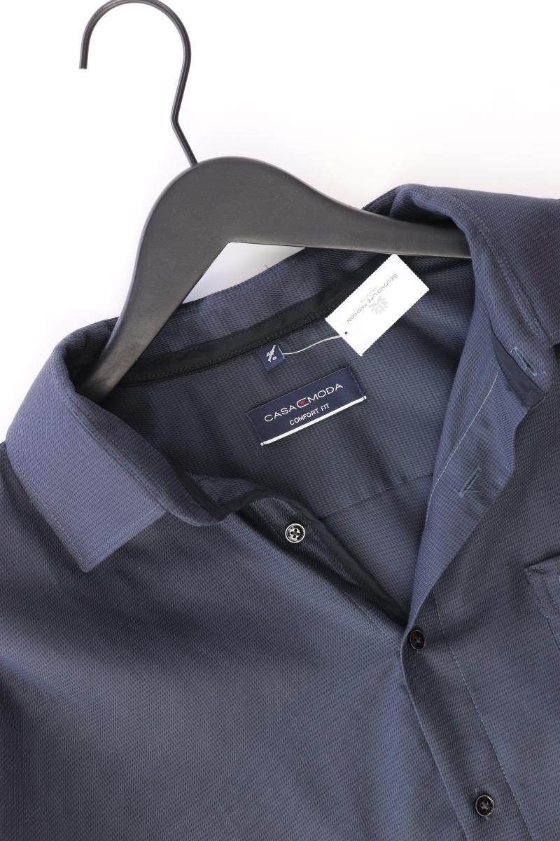 Casa Moda Langarmhemd für Herren Gr. Hemdgröße 46 blau aus Baumwolle