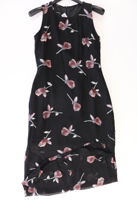 Yannick Maxikleid Gr. 40 mit Blumenmuster Ärmellos Vintage schwarz aus Polyester