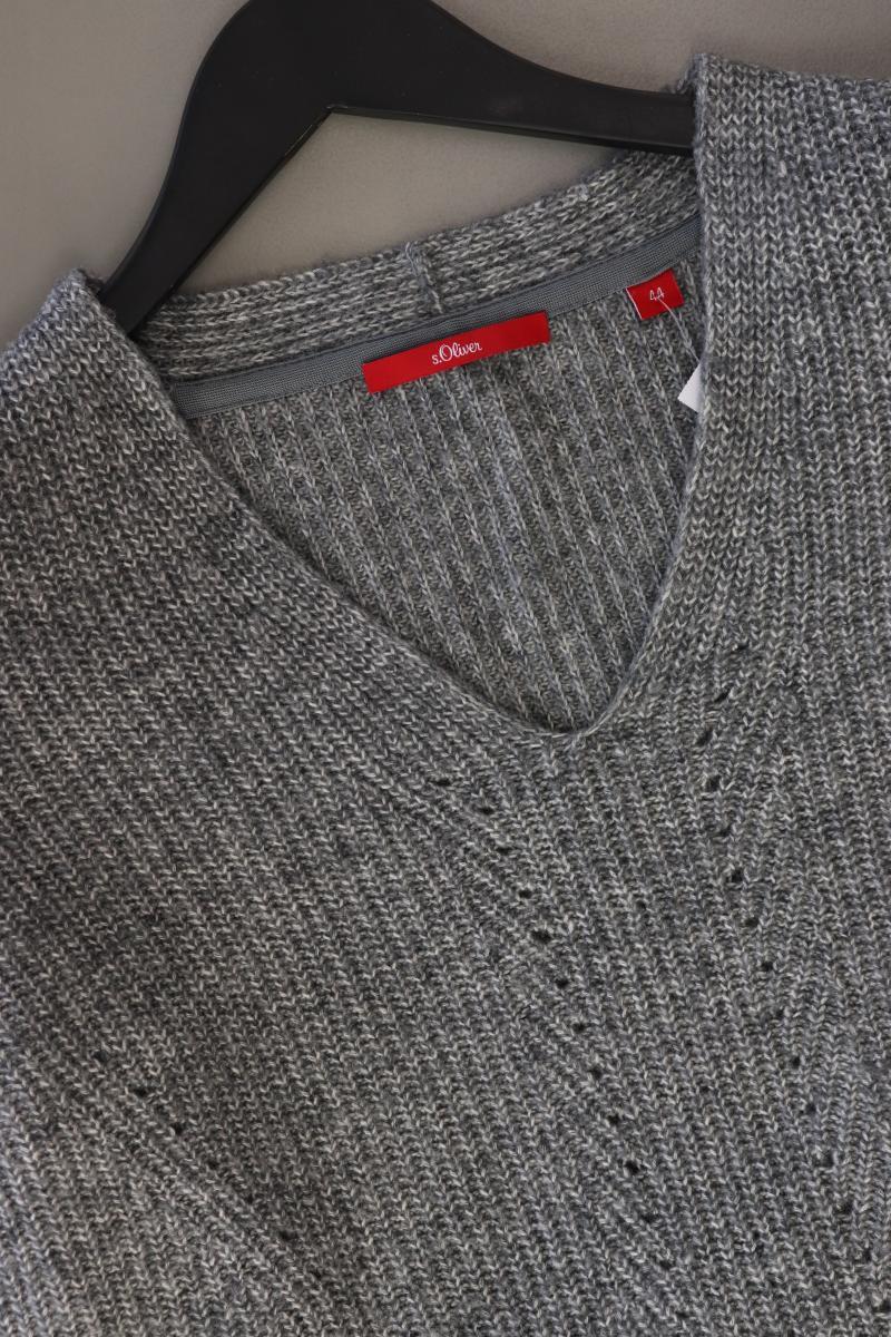 s.Oliver Grobstrickpullover Gr. 44 grau aus Baumwolle