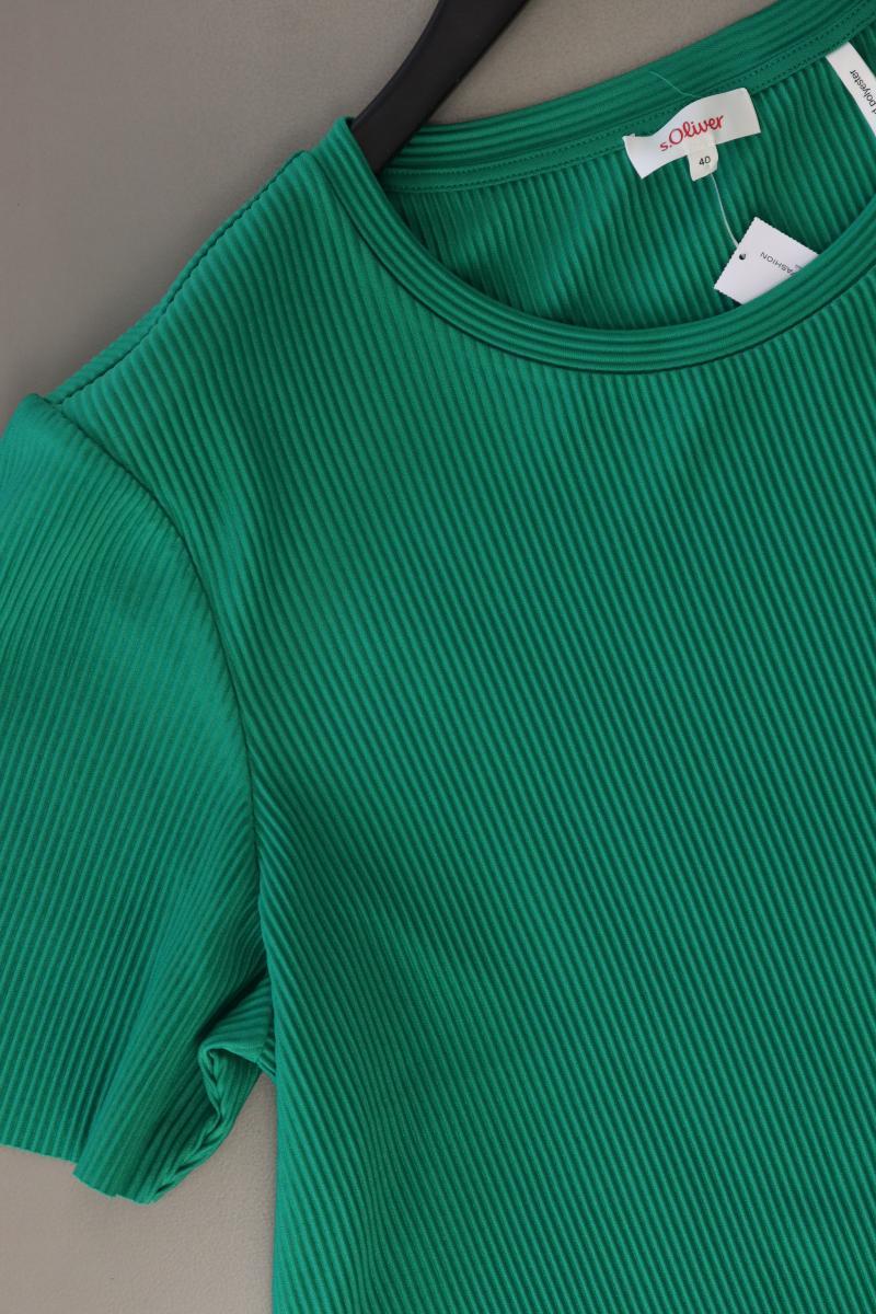 s.Oliver Kurzarmbluse Gr. 40 grün aus Polyester