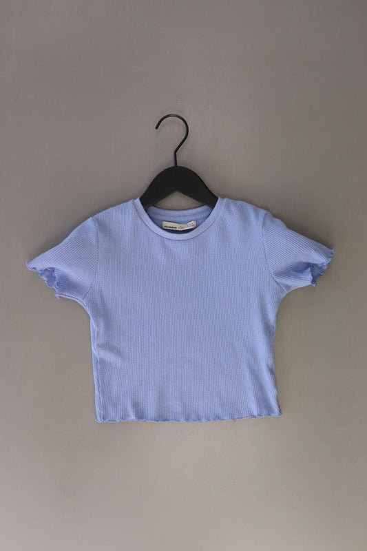 Pull&Bear Cropped Shirt Gr. XS Kurzarm blau