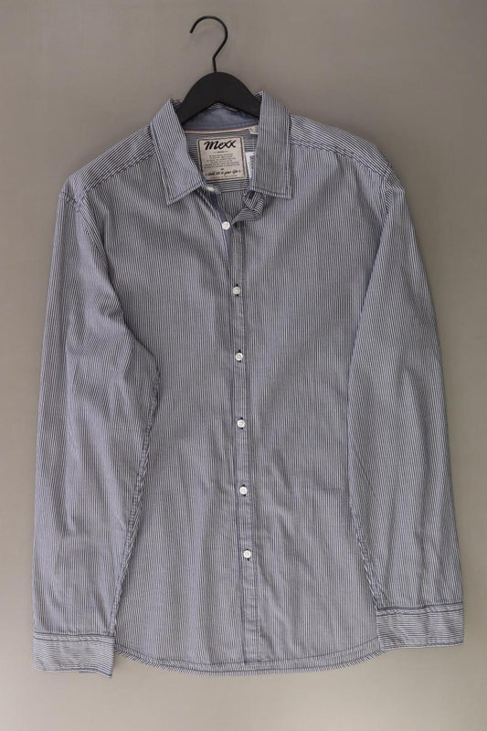 Mexx Langarmhemd für Herren Gr. XXL blau aus Baumwolle