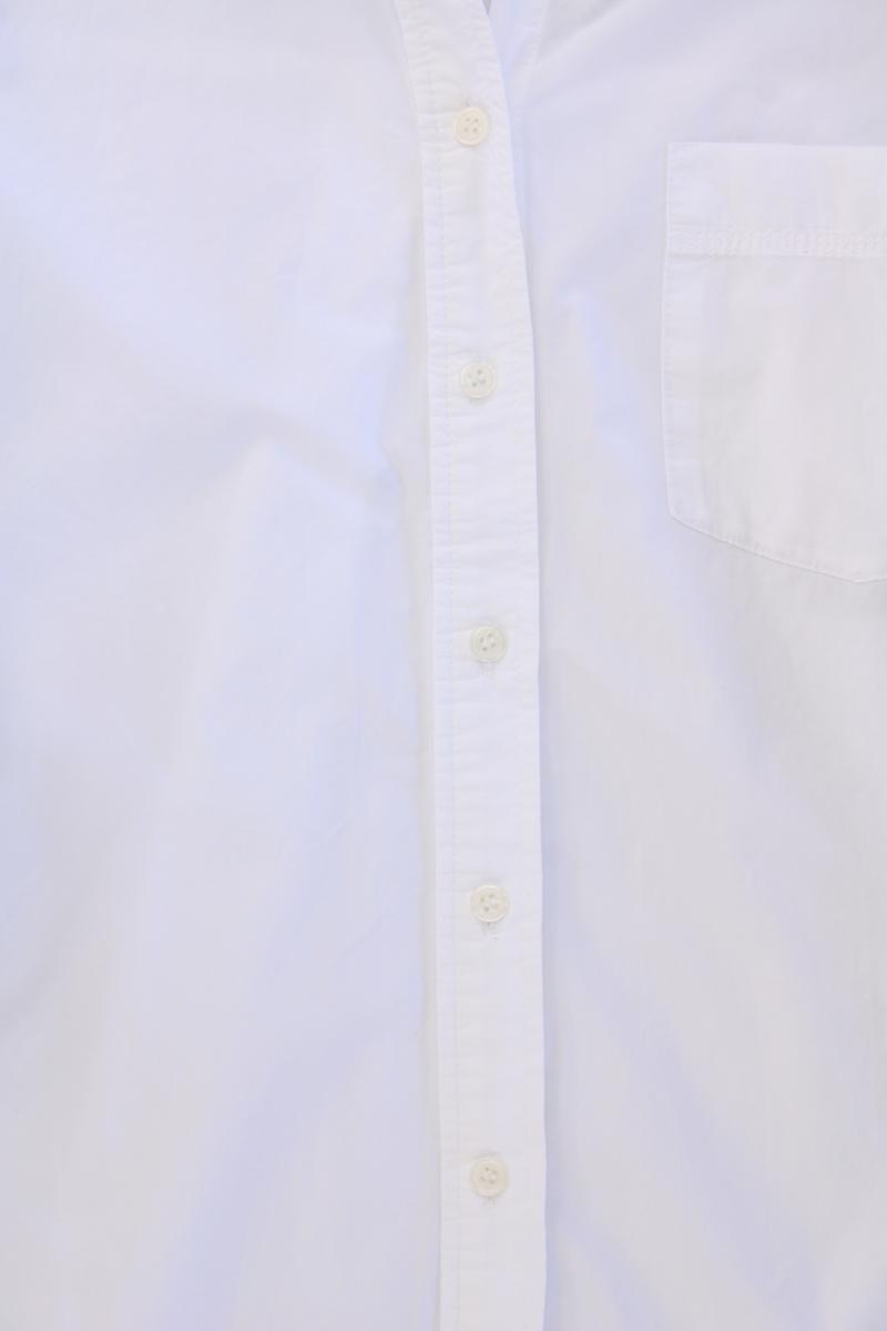Zara Langarmbluse Gr. XS weiß aus Baumwolle