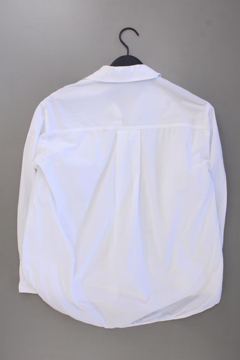 Zara Langarmbluse Gr. XS weiß aus Baumwolle