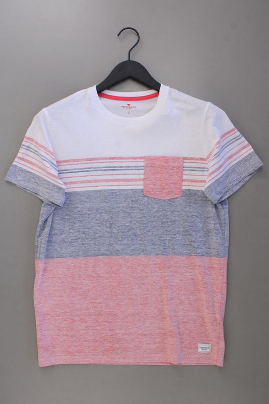 Tom Tailor T-Shirt für Herren Gr. S Kurzarm mehrfarbig aus Baumwolle