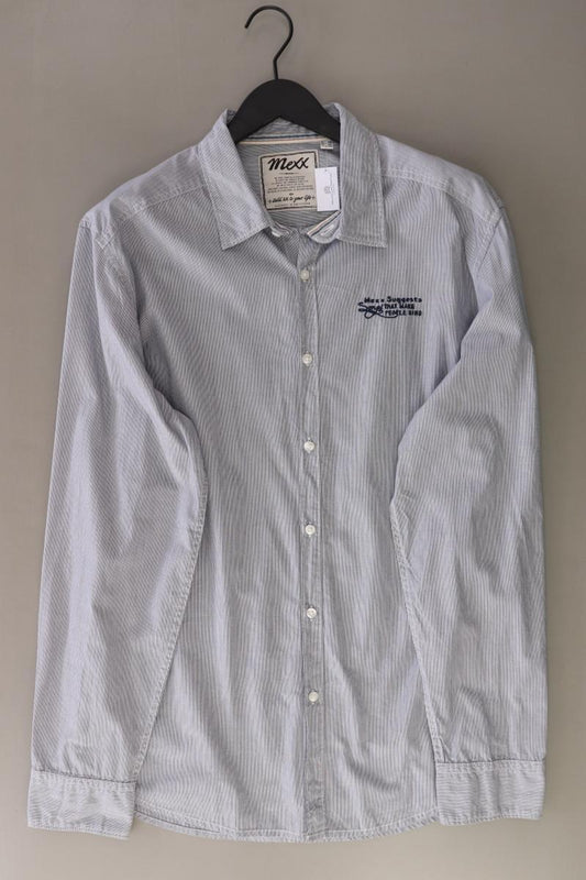 Mexx Langarmhemd für Herren Gr. XXL blau aus Baumwolle