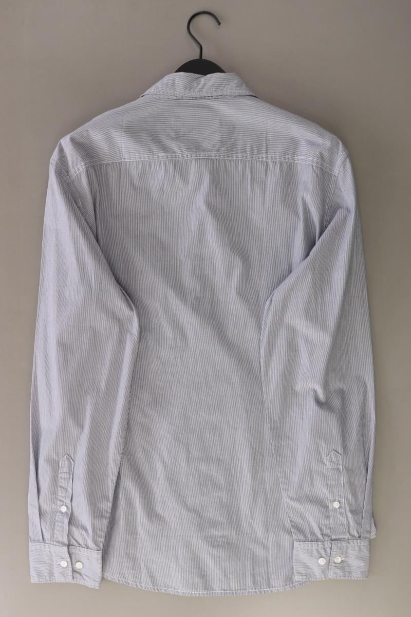 Mexx Langarmhemd für Herren Gr. XXL blau aus Baumwolle
