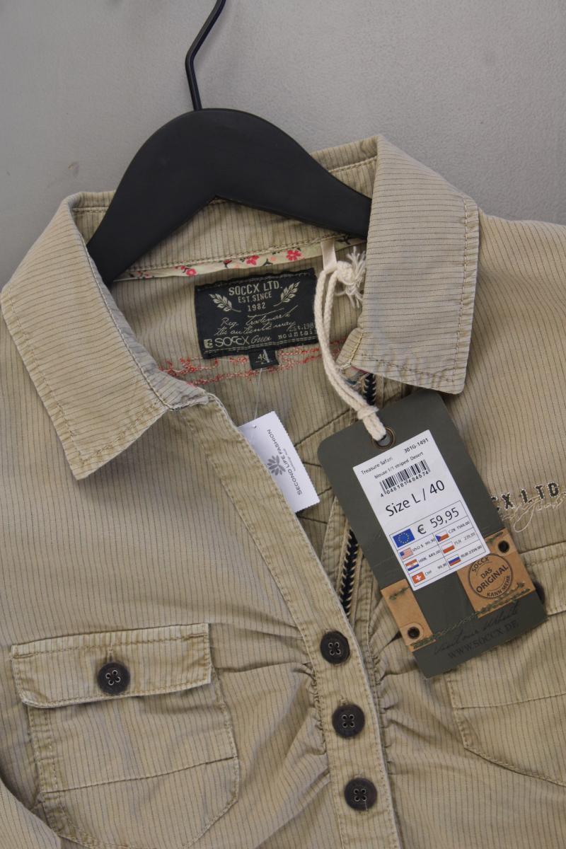 Soccx Langarmbluse Gr. 40 neu mit Etikett Neupreis: 59,95€! braun aus Baumwolle