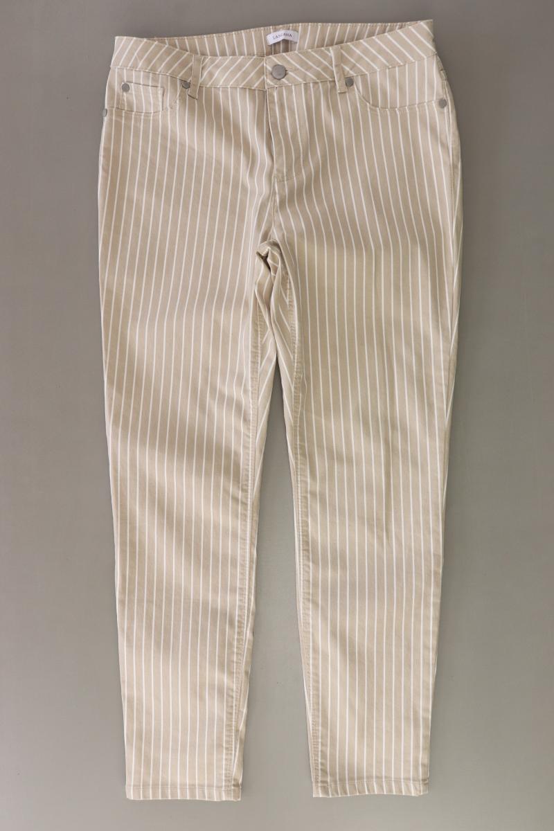 Lascana Five-Pocket-Hose Gr. 40 gestreift creme aus Baumwolle