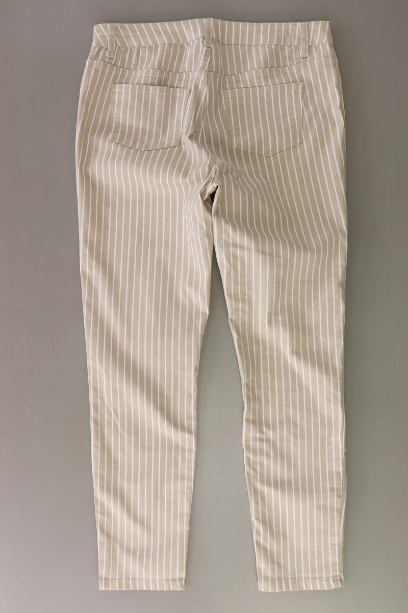 Lascana Five-Pocket-Hose Gr. 40 gestreift creme aus Baumwolle