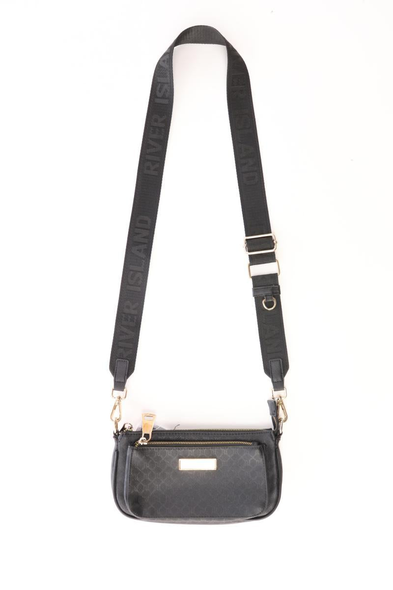 River Island Umhängetasche schwarz aus Kunstleder