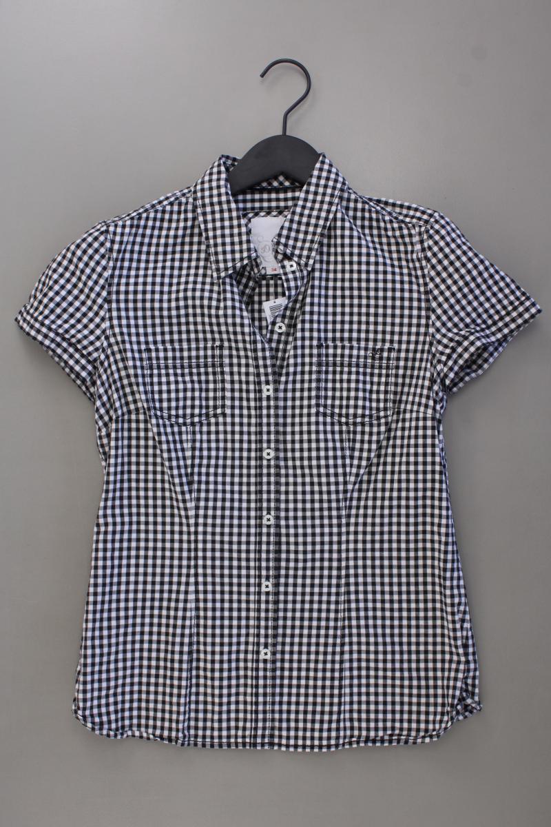 s.Oliver Karobluse Gr. 34 kariert Kurzarm schwarz aus Baumwolle
