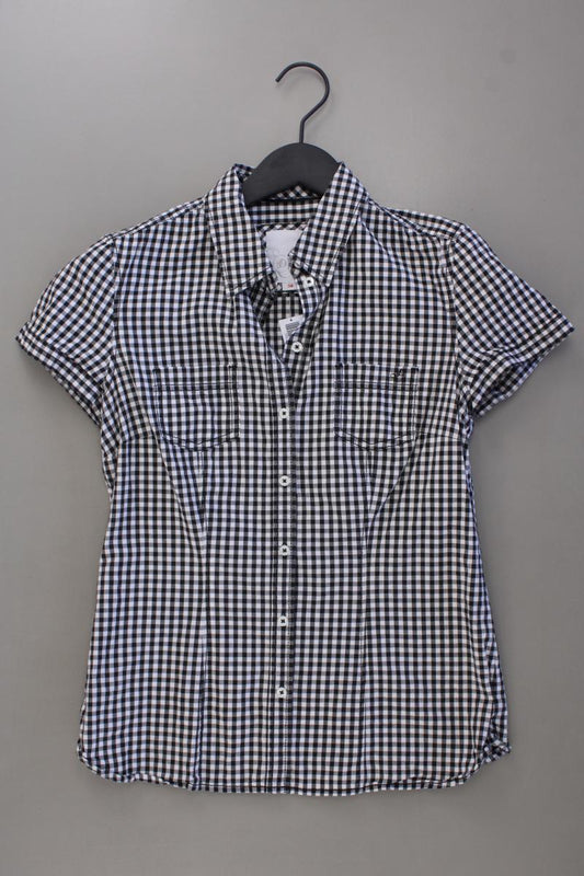 s.Oliver Karobluse Gr. 34 kariert Kurzarm schwarz aus Baumwolle