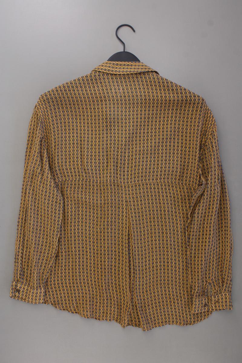Mango Langarmbluse Gr. M geometrisches Muster gelb