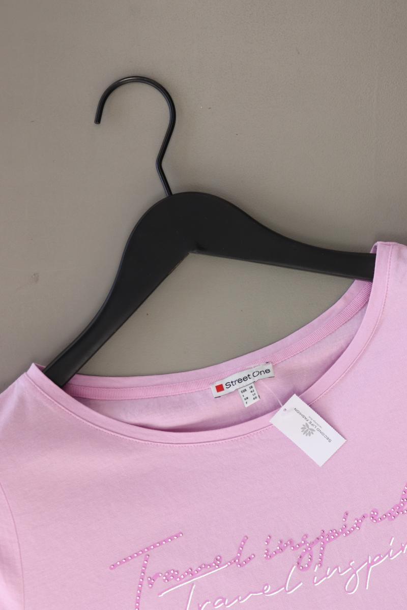 Street One T-Shirt Gr. 38 Kurzarm rosa aus Baumwolle