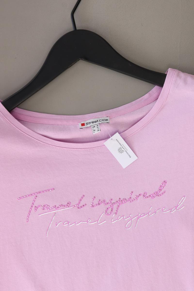 Street One T-Shirt Gr. 38 Kurzarm rosa aus Baumwolle