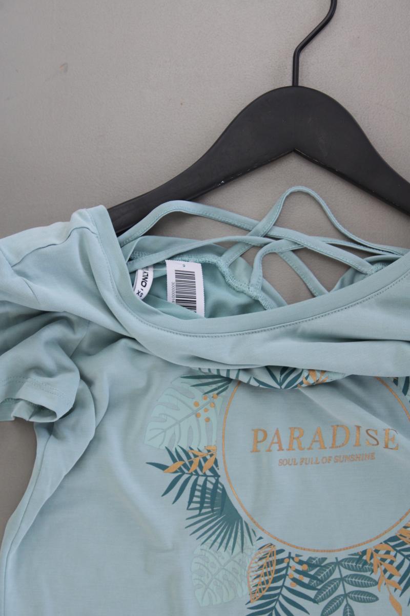 Only Shirt Gr. XS Kurzarm blau aus Modal