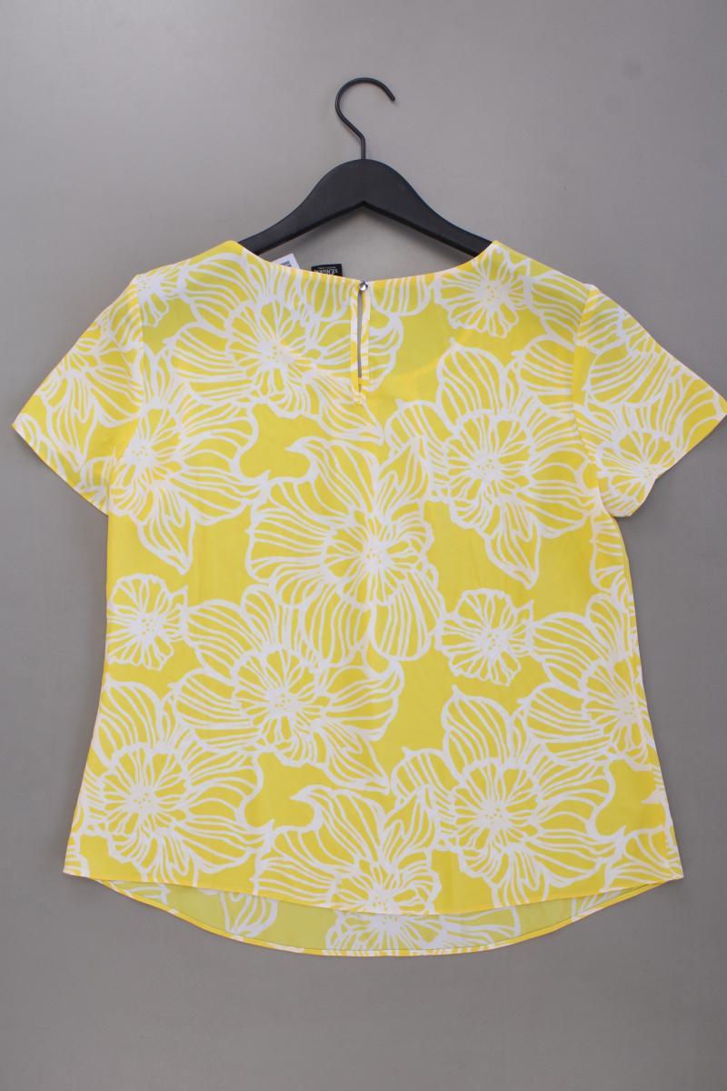 s.Oliver Black Label Kurzarmbluse Gr. 40 mit Blumenmuster gelb