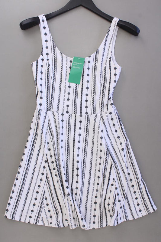 H&M Divided Sommerkleid Gr. 36 geometrisches Muster neu mit Etikett Träger weiß