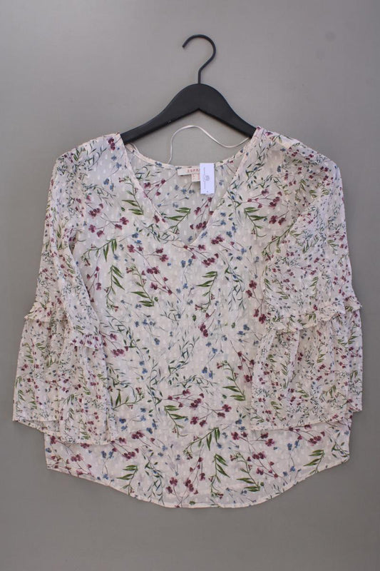 Esprit Classic Bluse Gr. 36 mit Blumenmuster 3/4 Ärmel creme aus Polyester