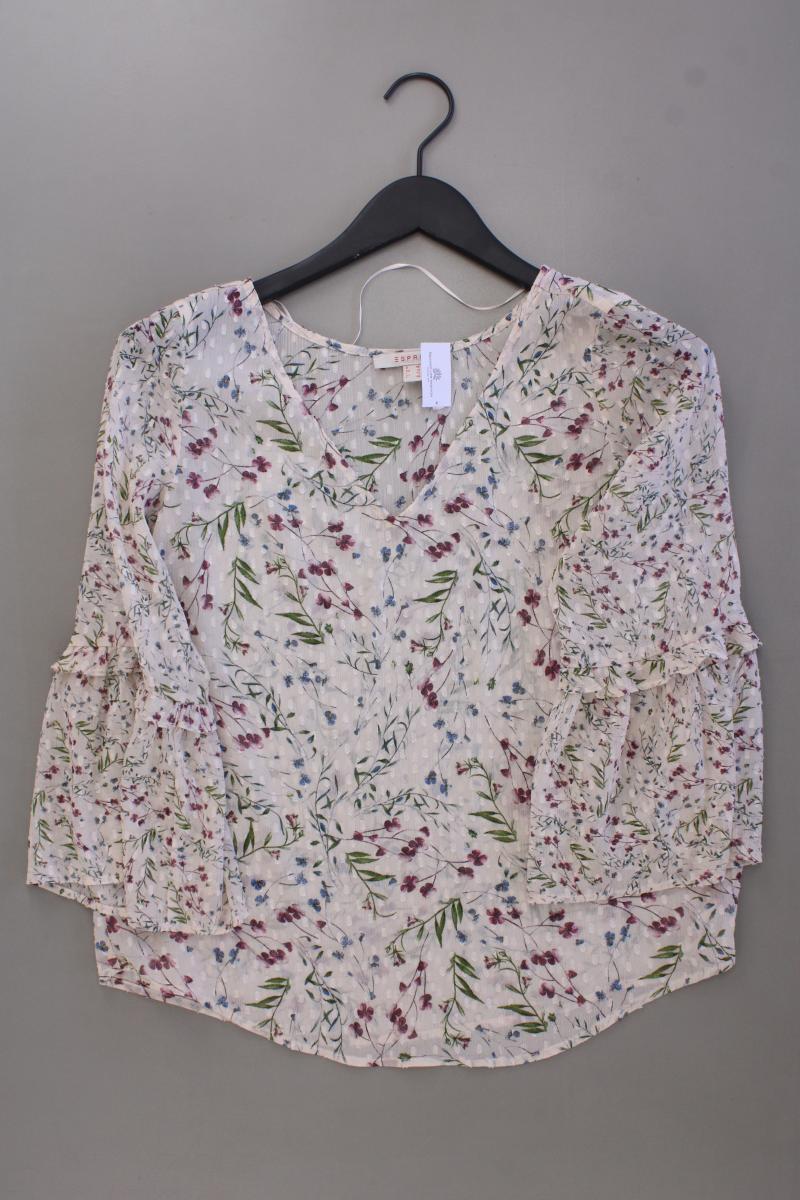 Esprit Classic Bluse Gr. 36 mit Blumenmuster 3/4 Ärmel creme aus Polyester