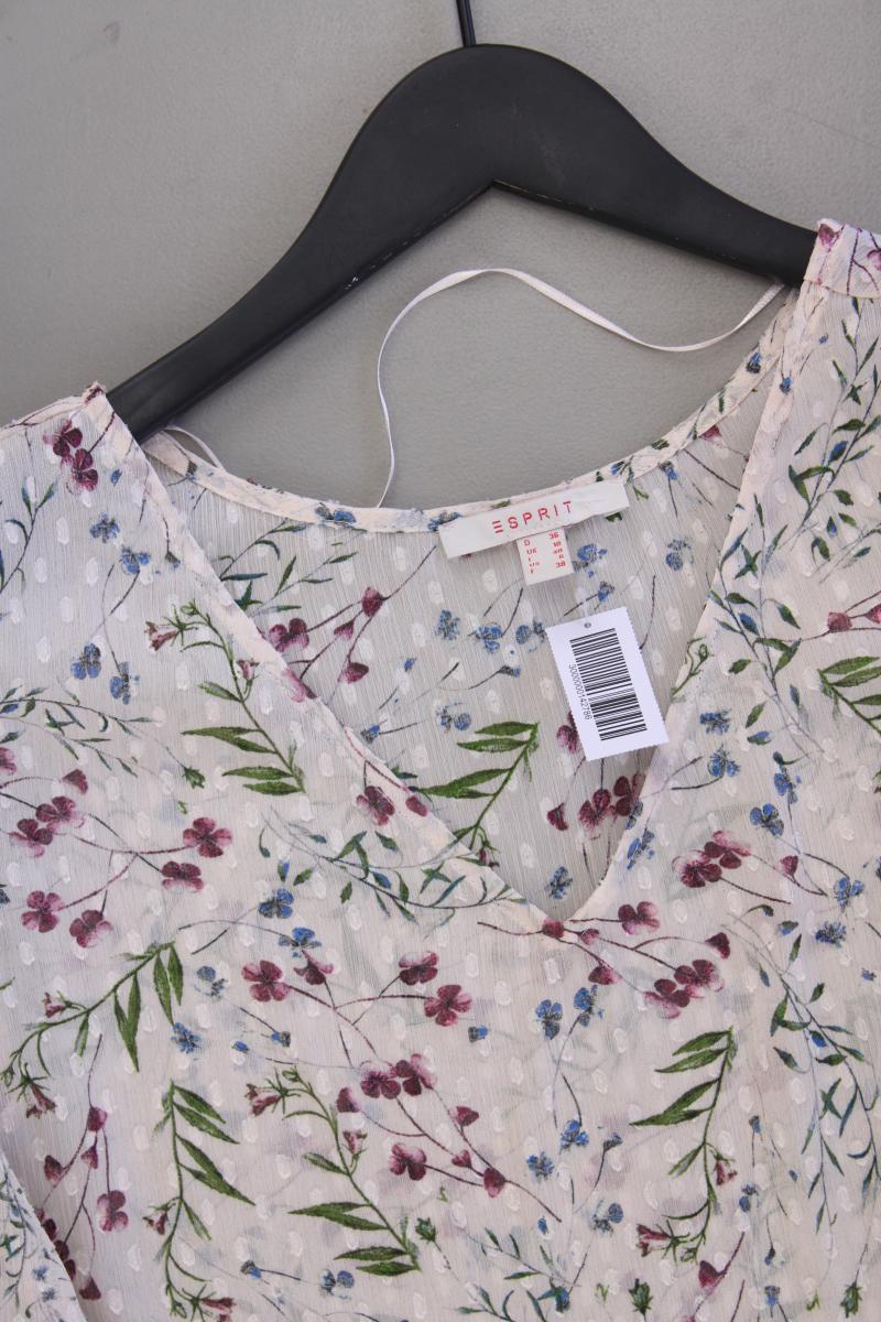 Esprit Classic Bluse Gr. 36 mit Blumenmuster 3/4 Ärmel creme aus Polyester